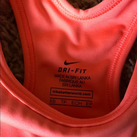 Nike Sports Bra Bright Orange XS - Picture 2 of 3